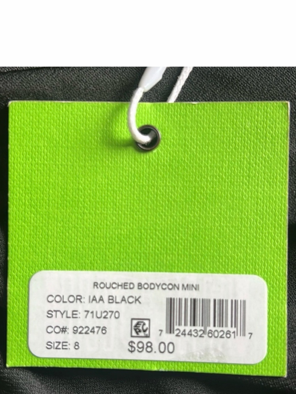 🆕 SAM EDELMAN Black Bodycon Mini Dress NWT Women’s size 8 Cocktail Party Chic - Picture 14 of 16